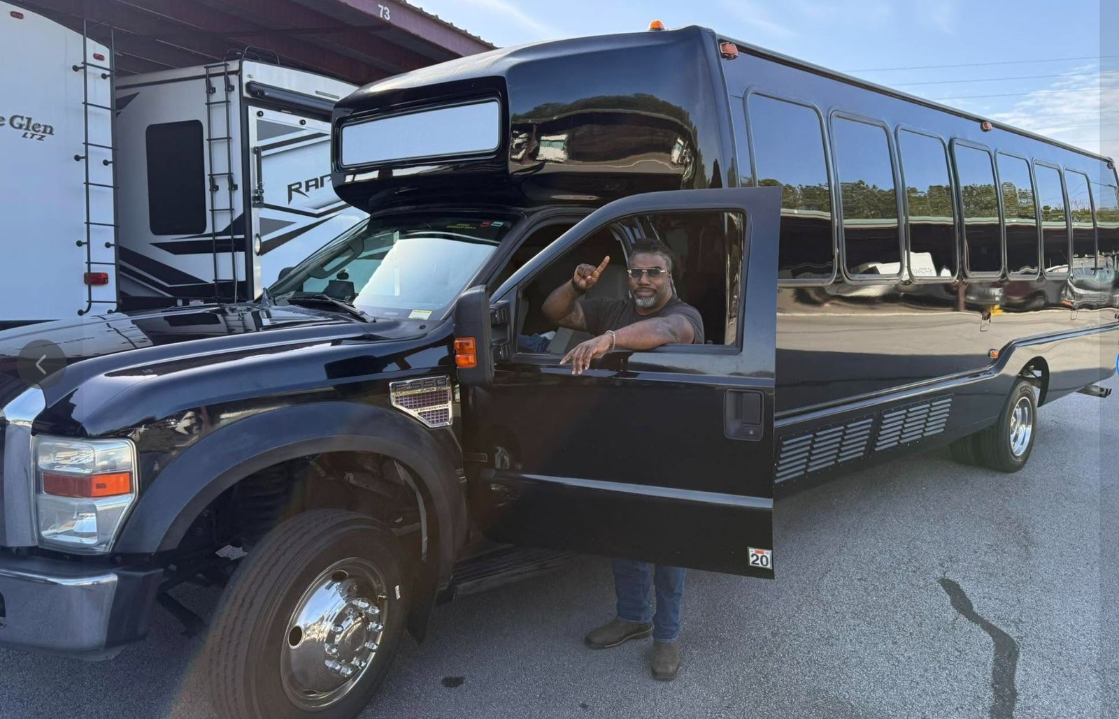 Corporate celebration aboard a Play-It-Safe party bus